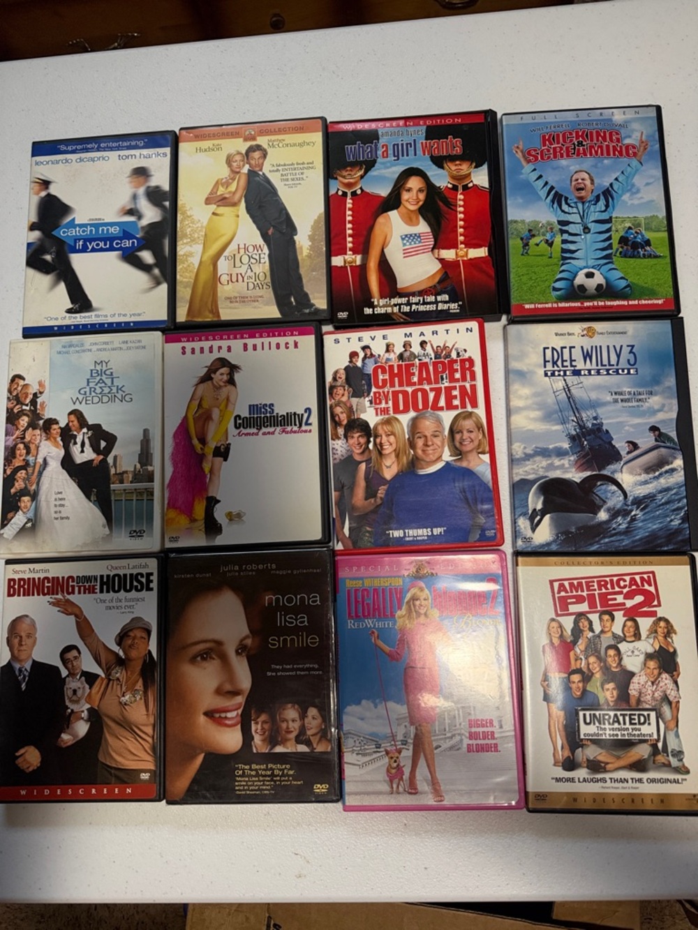 Lot of 12 Comedy DVD Movies - Mixed Color Covers